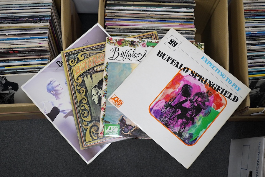 Approximately seventy LP record albums, artist include; Buffalo Springfield, Dionne Warwick, the Wailers, Dave Mason, Kenny Loggins, Joni Mitchell, Paul Young, Neil Young, Yes, Stevie Wonder, Jackson Browne, Crosby Still